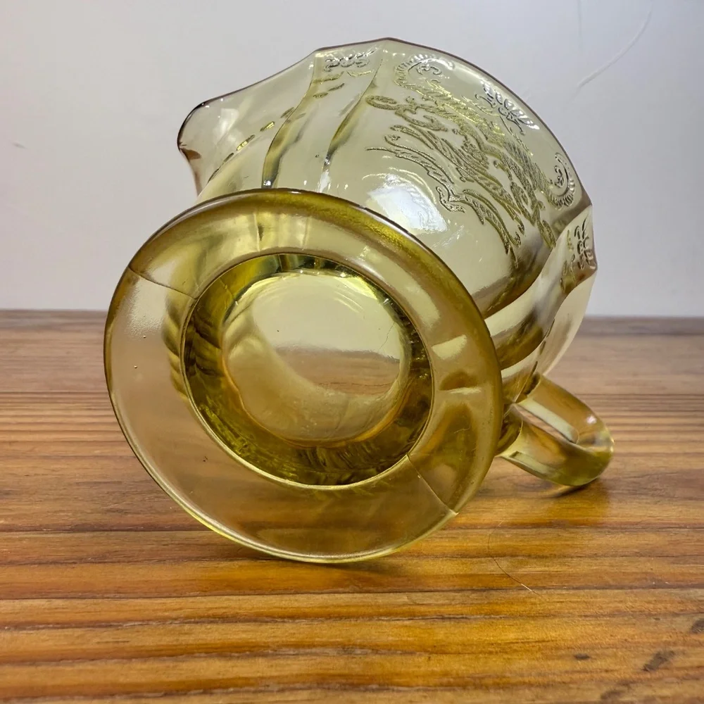 Vintage Federal Glass Patrician "Spoke" Creamer & Sugar Set |  Depression Glass - Picture 10 of 14